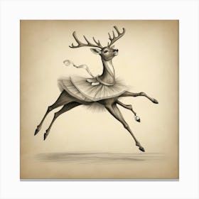 Ballet Deer 1 Canvas Print