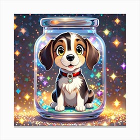 Beagle In A Jar Canvas Print