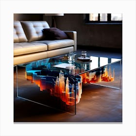 Cityscape Coffee Table Canvas Print