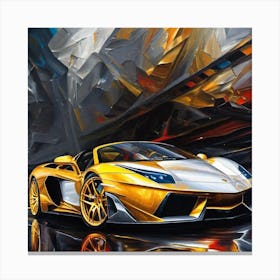 Gold Lamborghini 9 Canvas Print