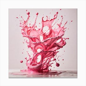 Pink Splash Canvas Print