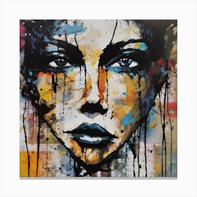 Xpressive Abstract Faces Canvas Print