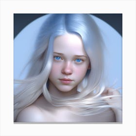 Girl With Blue Eyes Canvas Print