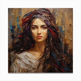 Woman With Long Hair 1 Canvas Print