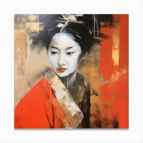 Artjuicebycsaba Close Up Style Minimalist Zen Japanese Noh Thea 18960507 1d47 4669 B02a 94dcffe9d31a Denoised Upscaled X4 Canvas Print