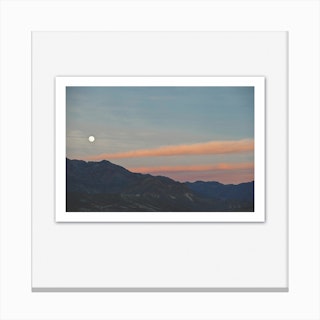Full Moon Over Death Valley Canvas Print