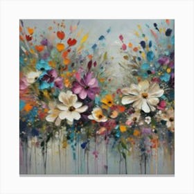 Flowers In The Rain Canvas Print