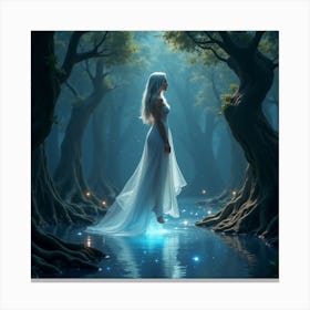 Fairy In The Forest Canvas Print