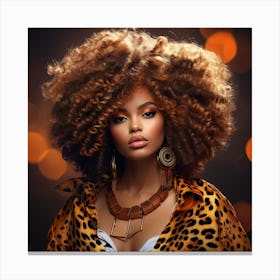 Afro Hair 6 Canvas Print