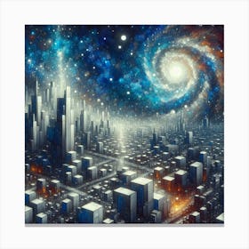 Galaxy City Canvas Print