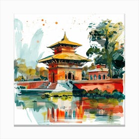 Nepal Pagoda 1 Canvas Print