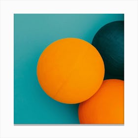 BallOrange on Blue Canvas Print