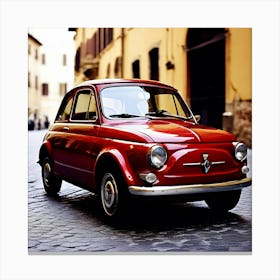 Fiat Car Automobile Vehicle Automotive Italian Brand Logo Iconic Innovation Engineering D (2) Canvas Print
