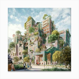 Green City Canvas Print