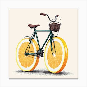 Orange Bicycle 6 Canvas Print