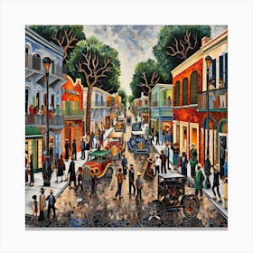 Street Scene In New Orleans Canvas Print