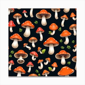 Mushrooms As A Logo (15) Canvas Print