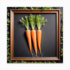 Carrots In A Frame 26 Canvas Print