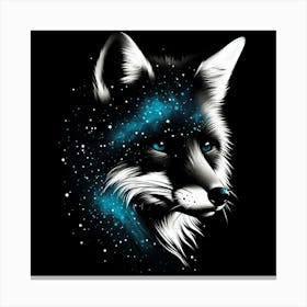Fox and night sky Canvas Print