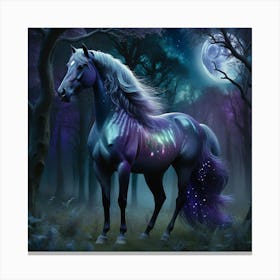 Horse In The Forest 4 Canvas Print