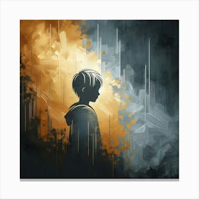 Boy In The Shadows Canvas Print