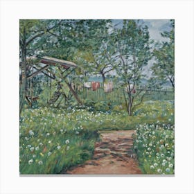 Claude Monet'S Garden Canvas Print