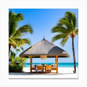 Hut On The Beach 8 Canvas Print