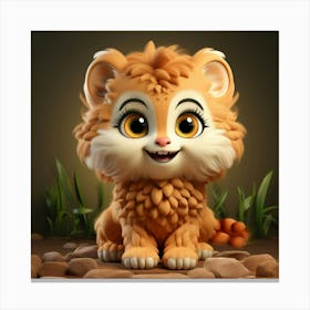 Sassy Cute Lion Canvas Print