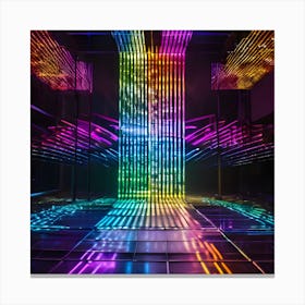 Rainbow Light Tunnel 1 Canvas Print