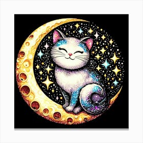 Feline Cat Creative Artwork Illustration 29 Canvas Print