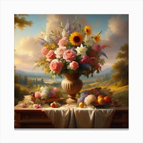 Vase Of Flowers Canvas Print