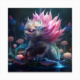 Dragon In The Water Canvas Print