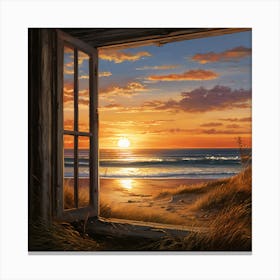 Sunset Through The Window Canvas Print