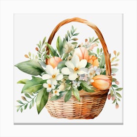 Basket Of Flowers 1 Canvas Print