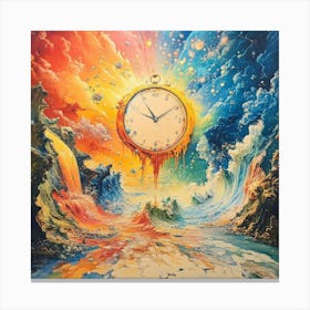 Clock In The Sky Art 1 Canvas Print