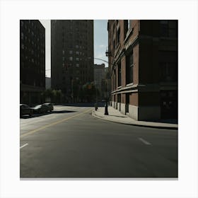 Street Scene In Detroit Canvas Print