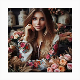 Flower girl Canvas Print