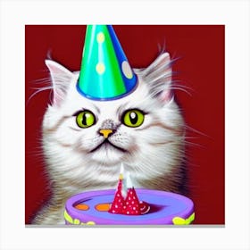 Birthday Cat2 Canvas Print