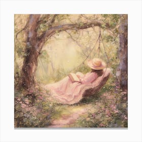 Girl In A Swing Canvas Print