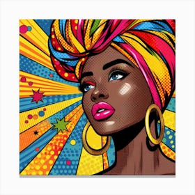 Abeni  African Woman In A Turban  Canvas Print