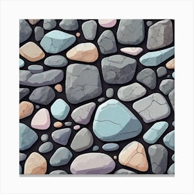 Stone Wall Seamless Pattern Canvas Print