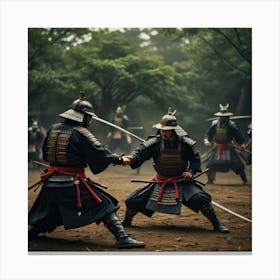 Samurai Fighting 1 Canvas Print