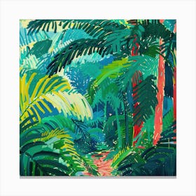 Amazon Rain Forest Series in Style of David Hockney 3 Canvas Print