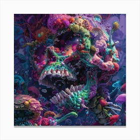 Psychedelic Skull 14 Canvas Print