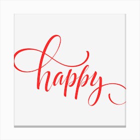 happy in red Canvas Print