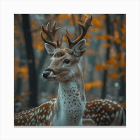 Deer In The Forest 7 Canvas Print