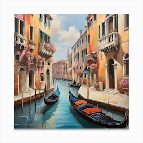 Venice Gondolas Canvas Print