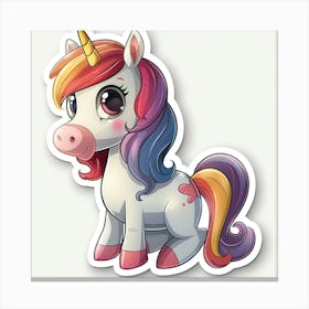 Unicorn Sticker 29 Canvas Print