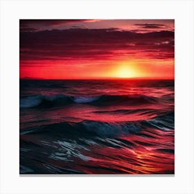 Sunset Over The Ocean 209 Canvas Print