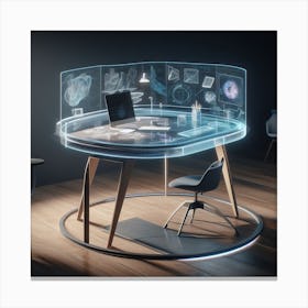 Futuristic Desk 3 Canvas Print